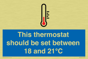 This thermostat should be set between 18 and 21°C